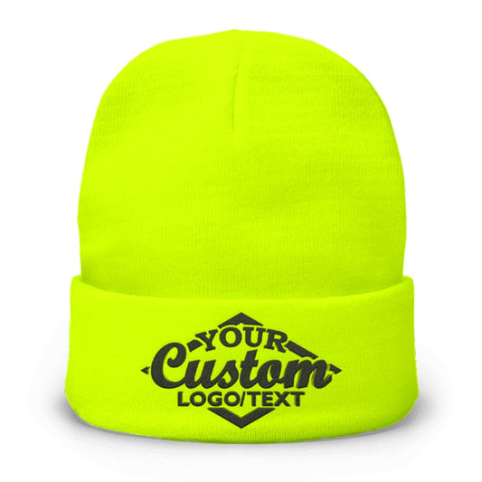 personalized-embroidery-beanie-for-unisex-adult-neon-yellow