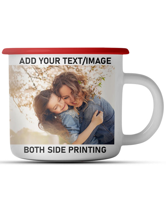 12oz/13oz Enamel Coffee Mug with Different Rim