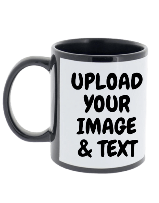 11oz/15oz Dual Tone Black Panoramic Coffee Mugs