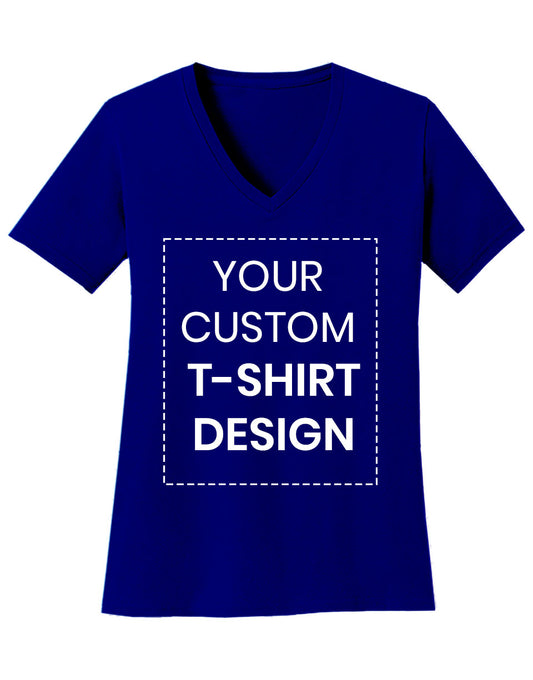 Custom Women's Deep V-Neck Tee T-Shirt