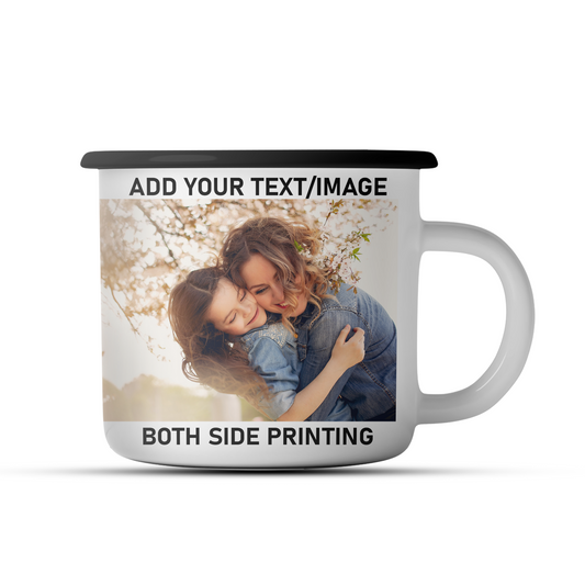 13oz-customized-white-ceramic-campfire-mug-with-black-rim