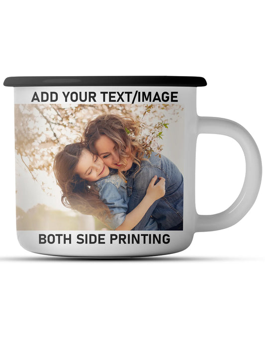 12oz/13oz Enamel Coffee Mug with Different Rim