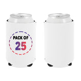 Custom Can Cooler White Insulated Sleeves