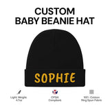 Custom Baby Beanie with Name Personalized Hats Embroidered Hat