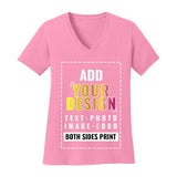 Custom Personalized Women's Deep V-Neck T-Shirt