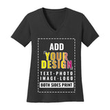 Custom Personalized Women's Deep V-Neck T-Shirt