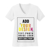 Custom Personalized Women's Deep V-Neck T-Shirt