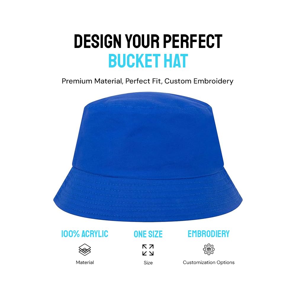 Custom Embroidered Bucket Hats for Men & Women – Unisex Cotton