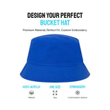 Custom Embroidered Bucket Hats for Men & Women – Unisex Cotton