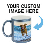 11oz Custom Personalized Sparkle Mug Light Blue