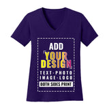 Custom Personalized Women's Deep V-Neck T-Shirt