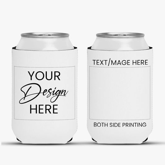 Custom Can Cooler White Insulated Sleeves