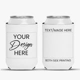 Custom Can Cooler White Insulated Sleeves