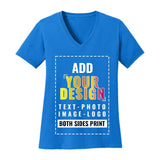 Custom Personalized Women's Deep V-Neck T-Shirt