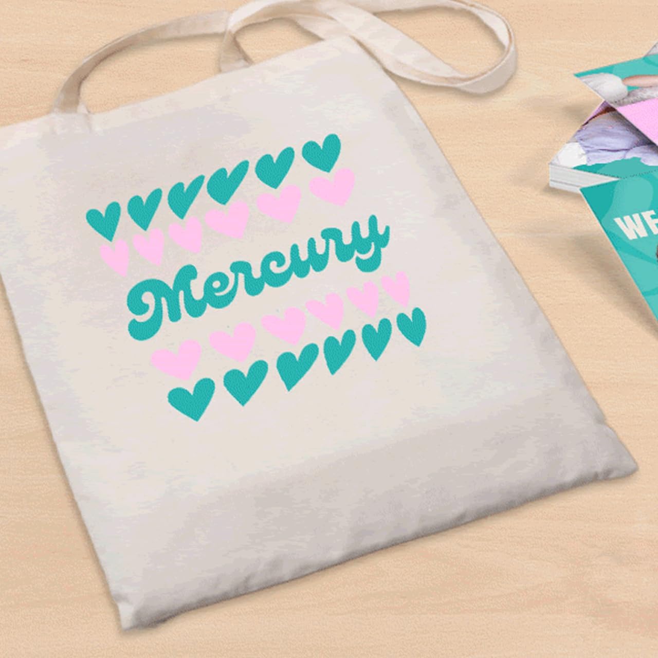 Personalized 15x16 Polyester Tote Bag Custom Grocery Bag