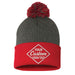 Dark Heather Grey - Red