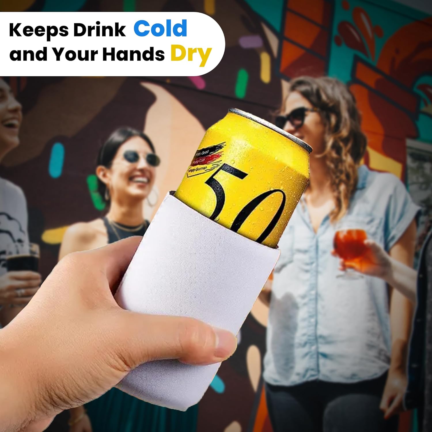 Custom Can Cooler White Insulated Sleeves