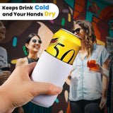 Custom Can Cooler White Insulated Sleeves