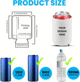 Custom Can Cooler White Insulated Sleeves