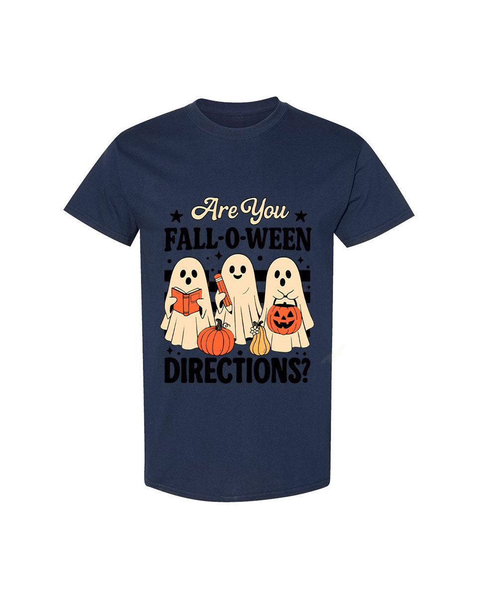 Halloween Design T-shirt Are You FalloWeen Orange