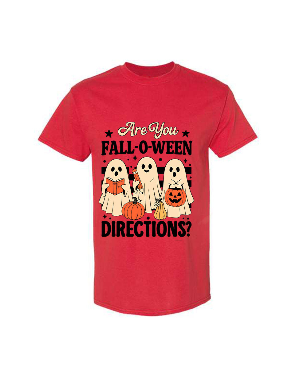 Halloween Design T-shirt Are You FalloWeen Orange
