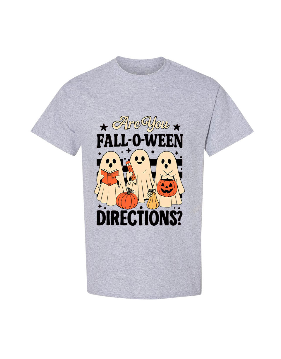 Halloween Design T-shirt Are You FalloWeen Orange