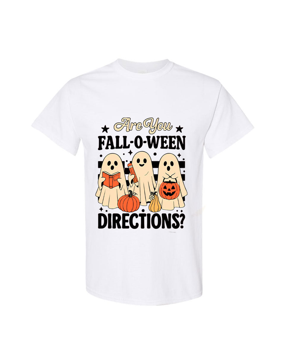 Halloween Design T-shirt Are You FalloWeen Orange