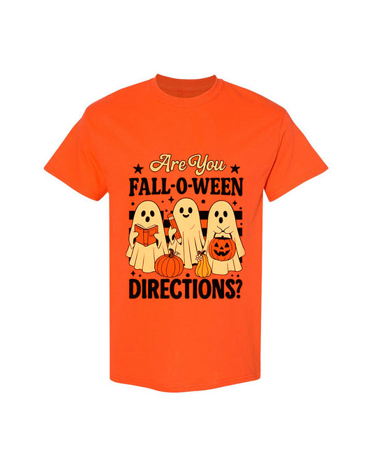 Halloween Design T-shirt Are You FalloWeen Orange