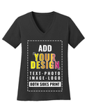 Custom Personalized Women's Deep V-Neck T-Shirt