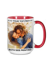 15oz Red Inside Handle Coffee Mugs