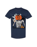 Halloween Design T-shirt Pumpkin Skeleton