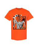 Halloween Design T-shirt Pumpkin Skeleton