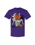 Halloween Design T-shirt Pumpkin Skeleton