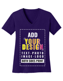 Custom Personalized Women's Deep V-Neck T-Shirt