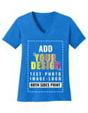 Custom Personalized Women's Deep V-Neck T-Shirt