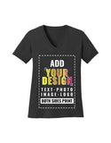 Custom Women's Deep V-Neck Tee T-Shirt