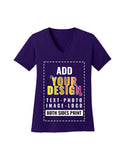 Custom Women's Deep V-Neck Tee T-Shirt