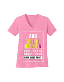 Custom Women's Deep V-Neck Tee T-Shirt