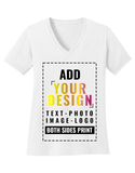 Custom Personalized Women's Deep V-Neck T-Shirt