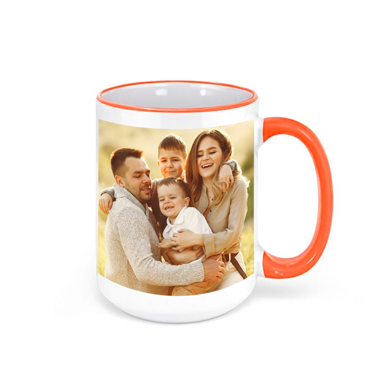 15oz-custom-orange-rim-handle-coffee-mug-with-customized-photo-text