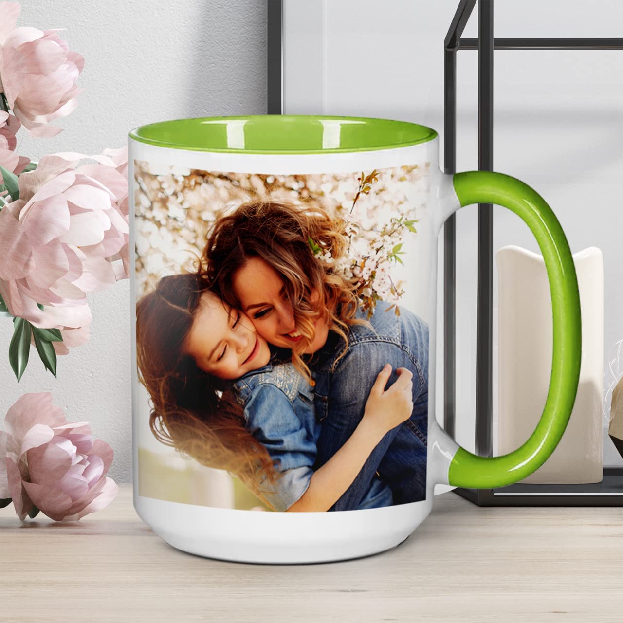 15oz-green-inside-handle-color-customized-mug-with-photo-text-logo