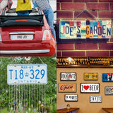 Rectangular Car Tags License Plate Signage Number Plate